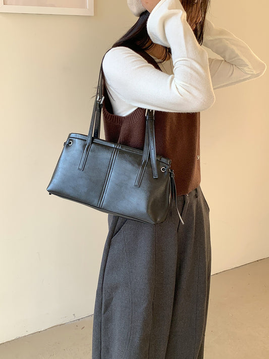 Korean Dongdaemun Retro Soft Leather Casual Shoulder Bag