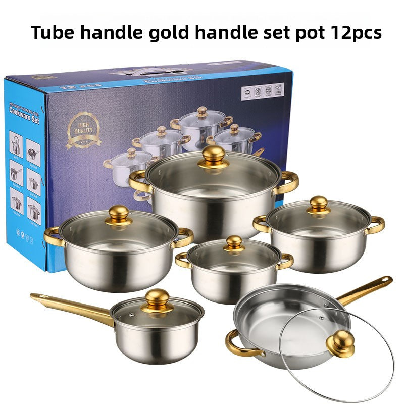 Premium Stainless Steel Cookware Kitchen Pots and Pans Set