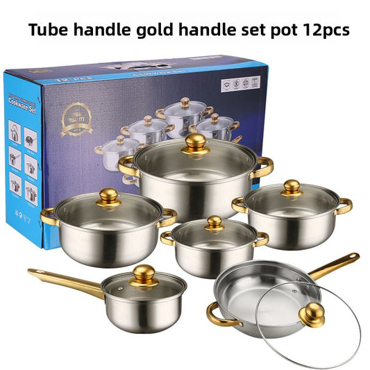 Premium Stainless Steel Cookware Kitchen Pots and Pans Set