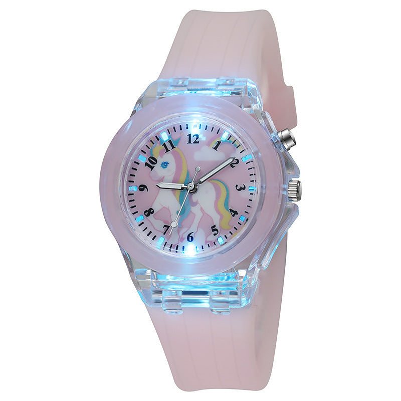 Buy Luminous Unicorn Silicone Quartz Watch for Children and Kids
