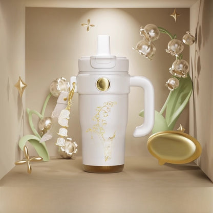 Straw Tumbler Large Capacity Ceramic Cup