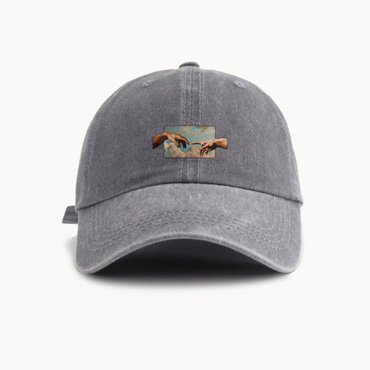 Water-Washed Vintage Baseball Cap With Wide Brim Casual Style