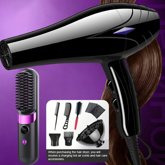 Hair Dryer with Straightening Comb for Smooth Styling