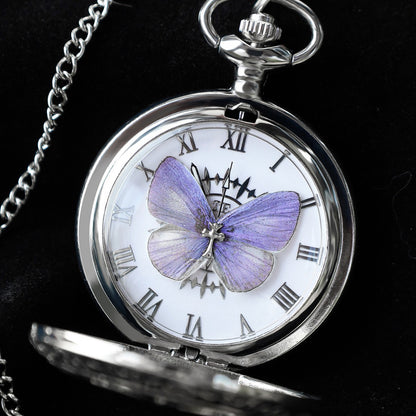 Buy Ya Gray Butterfly Creative Retro Pendant Pocket Watch