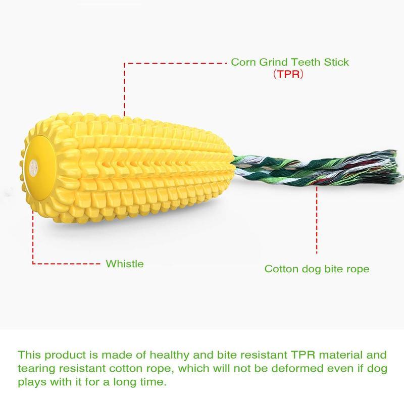 PROKEl Dog Chew Toy – Corn Stick Rope Squeaker for All Breeds