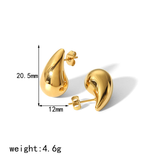18K Gold Stainless Steel Earrings That Wont Fade for Women