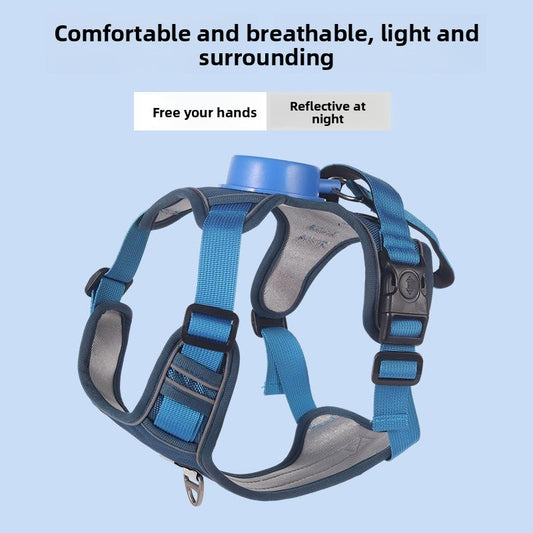 Automatic Retractable Dog Leash Harness Reflective Vest Fit