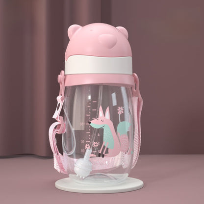 Baby Bottle with Straw Handle Wide Mouth for Daily Feeding