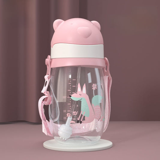 Baby Bottle with Straw Handle Wide Mouth for Daily Feeding