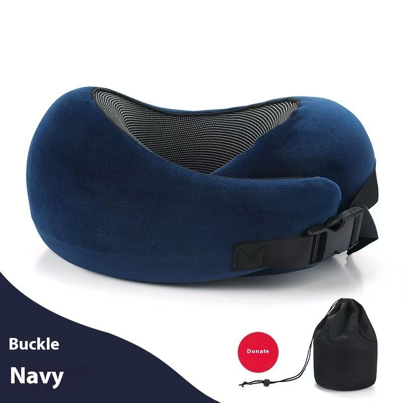 Soft Memory Foam Travel Neck Pillow –U-Shape Adjustable