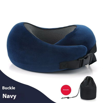 Soft Memory Foam Travel Neck Pillow –U-Shape Adjustable