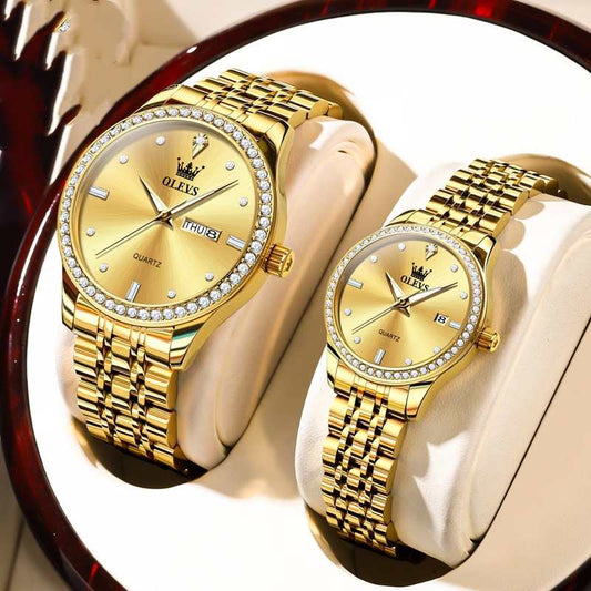 New Diamond-Embedded Trendy Waterproof Watch Stylish Durable