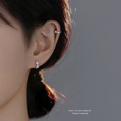 Largeearringwhite gold