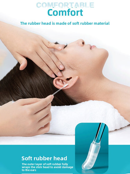 Ear Cleaning Sticks with Soft Rubber Tip
