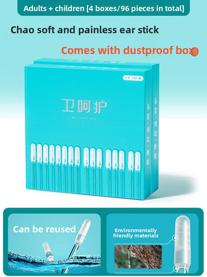 Ear Cleaning Sticks with Soft Rubber Tip
