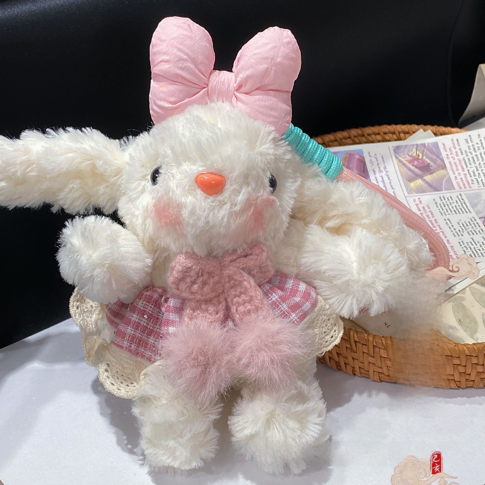 Ear-hanging rabbit plush toy