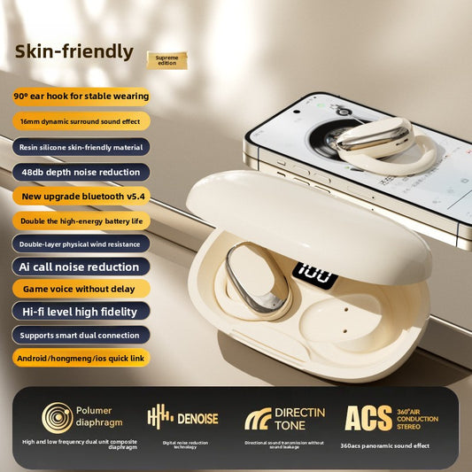 Ear-Hook Bluetooth Headset with Bone Conduction