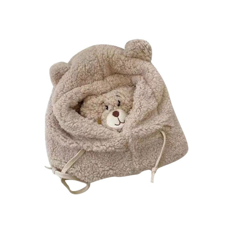 ear Plush Winter Hat with Scarf and Mask