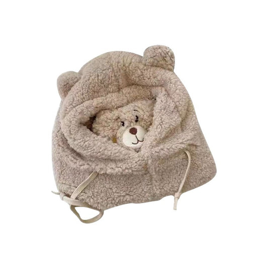 ear Plush Winter Hat with Scarf and Mask