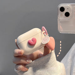 Milky White Love Smiley pendant