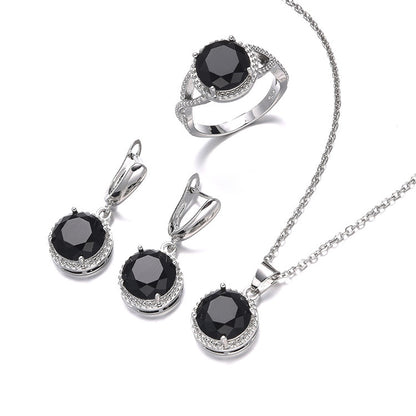 Earring and ring three-piece