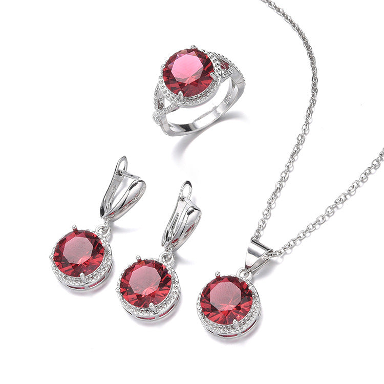 Earring and ring three-piece