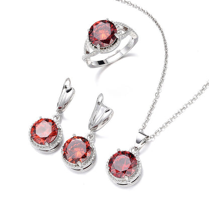 Earring and ring three-piece