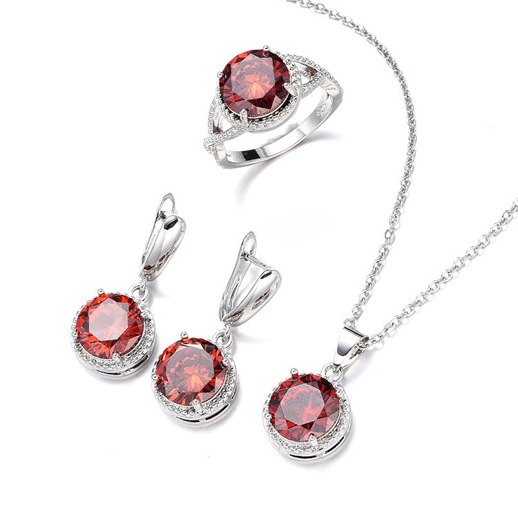 Earring and ring three-piece