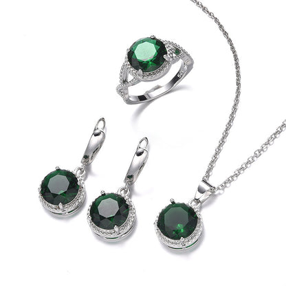 Earring and ring three-piece