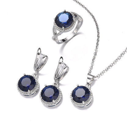 Earring and ring three-piece