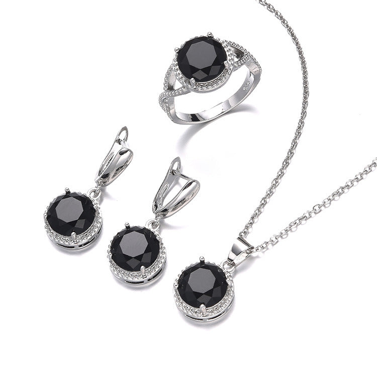 Earring and ring three-piece