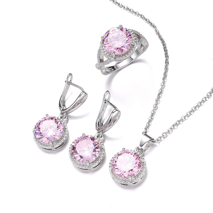 Earring and ring three-piece