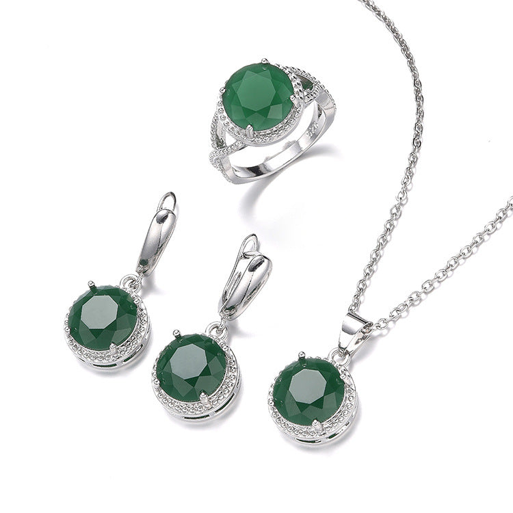 Earring and ring three-piece