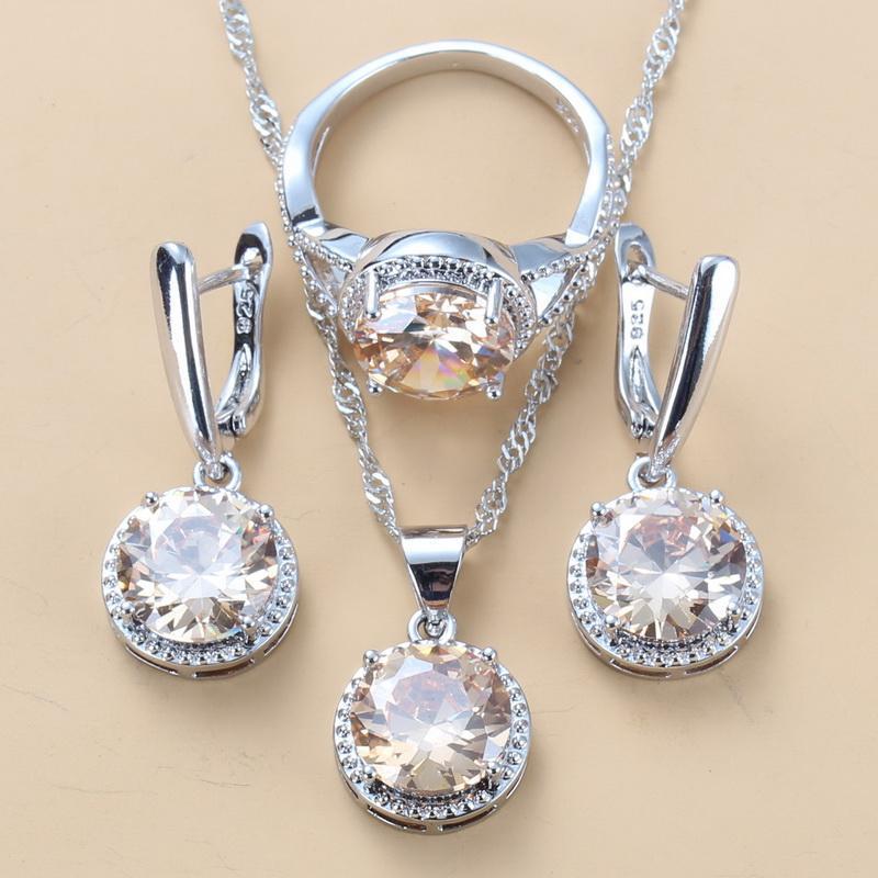 Earring and ring three-piece
