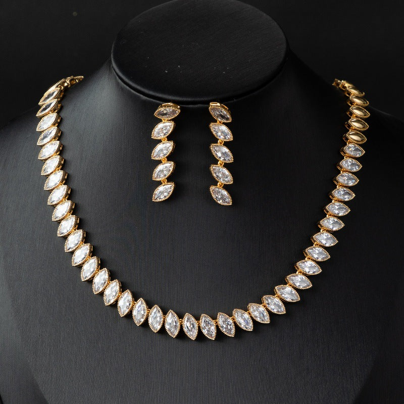 Earrings and necklace jewelry
