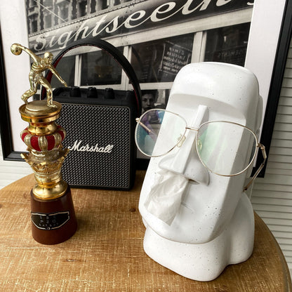 Easter Island Moai Resin Tissue Box