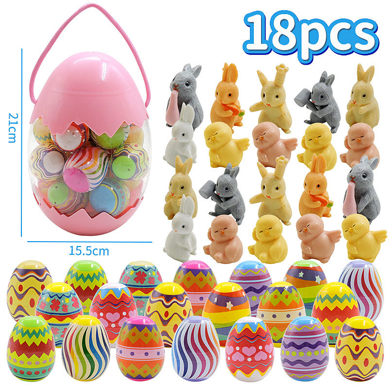 Easter Surprise Eggs with Hidden Toys for Children