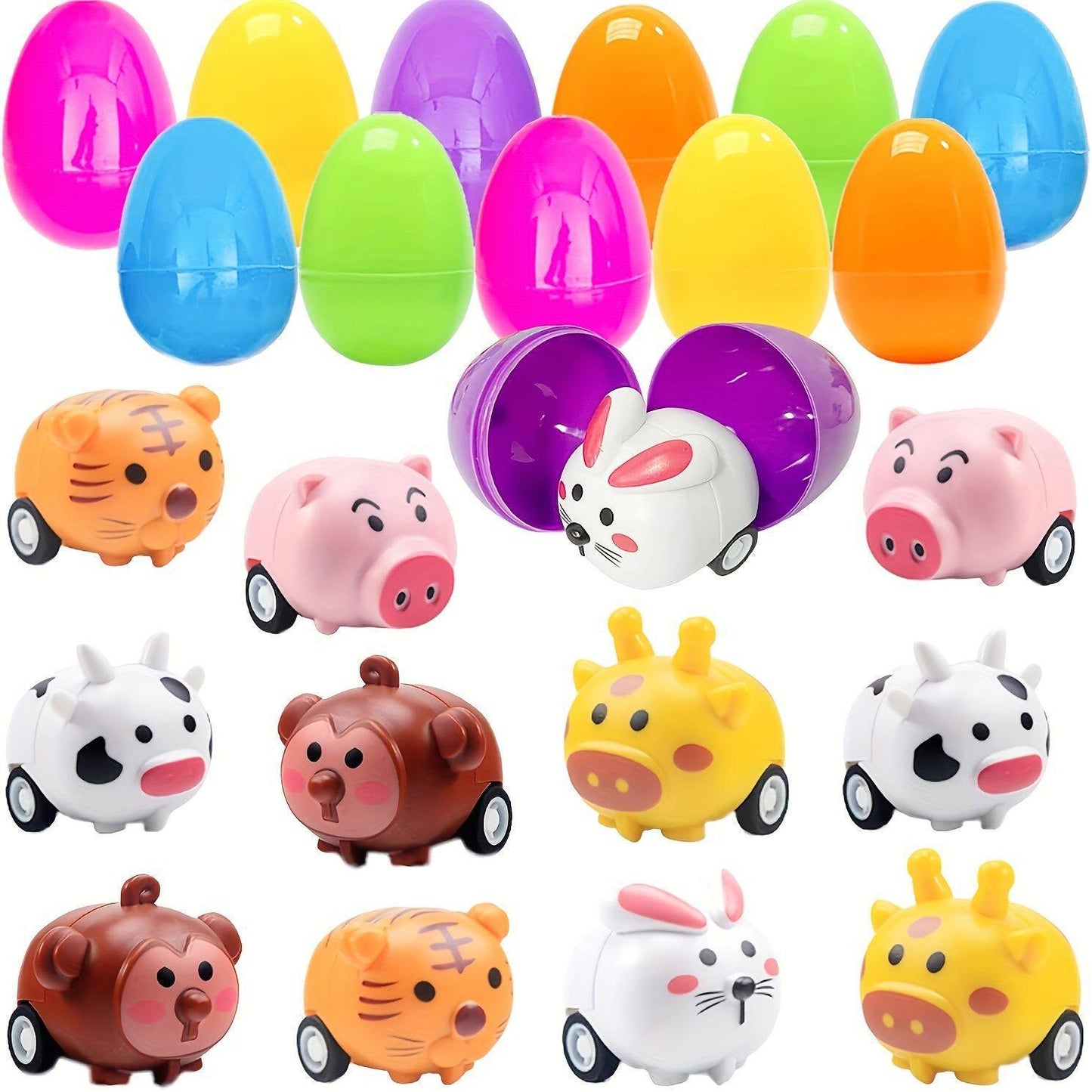 Easter Surprise Eggs with Hidden Toys for Children
