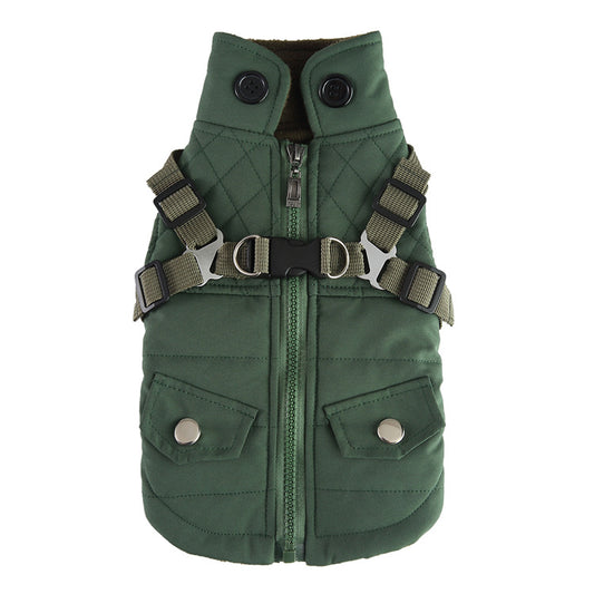 Buy Pet Winter Cotton Dog Clothes Zipper Jacket Warm Outfit