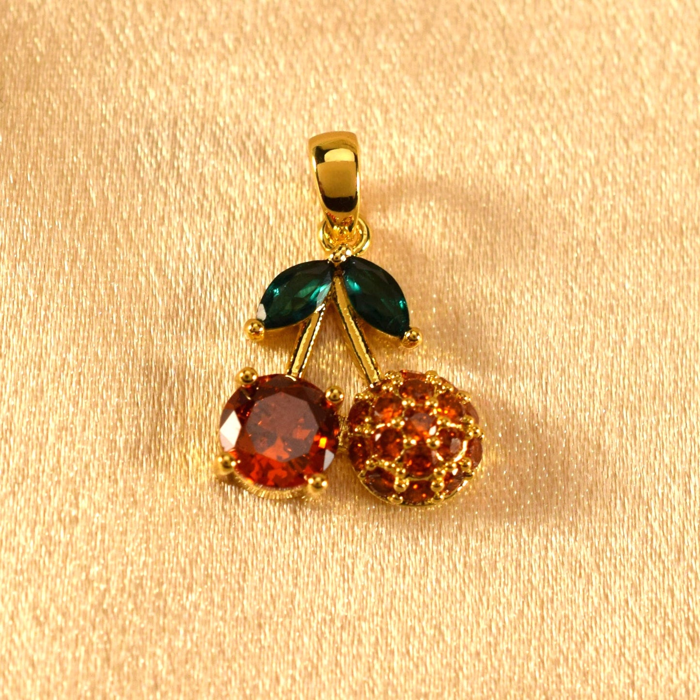 Cherry And Grape Charm Pendant Heart Design Perfect Gifts