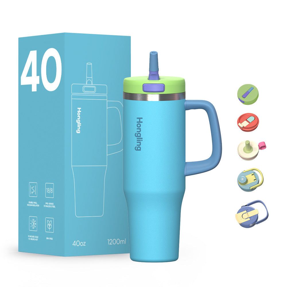 Multifunctional Stainless Steel Tumbler with Handle