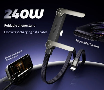 Foldable Bracket Data Cable – Fast Charging 2-in-1 Type-C Cable