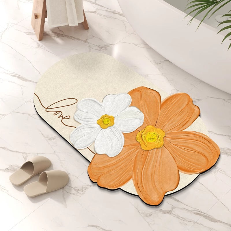 Diatomaceous Earth Bath Mat for Quick-Dry Bathroom Comfort