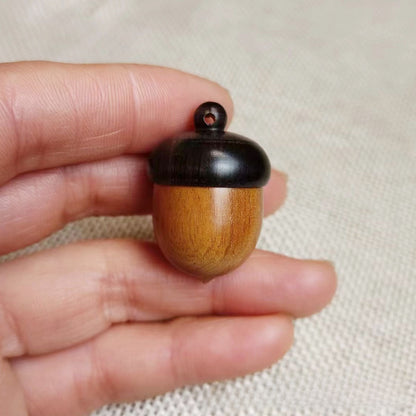 Ebony Acorn Pendant Keychain
