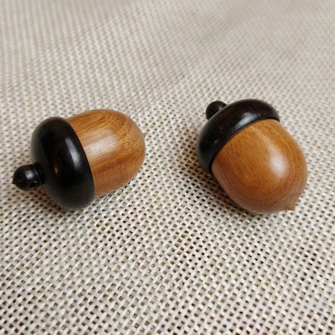 Ebony Acorn Pendant Keychain
