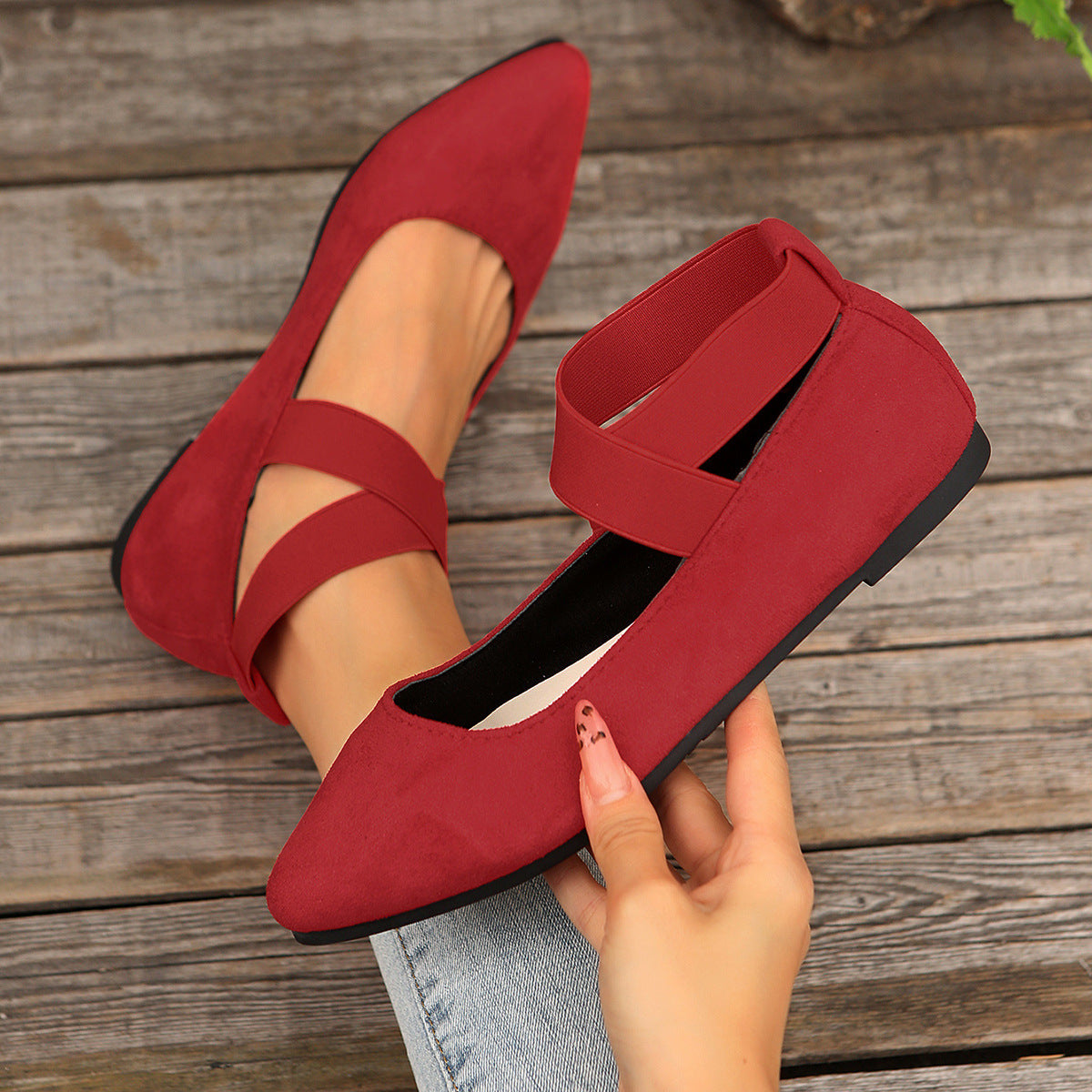 Lightweight Retro Women's Shoes Comfortable Round-Toe Design