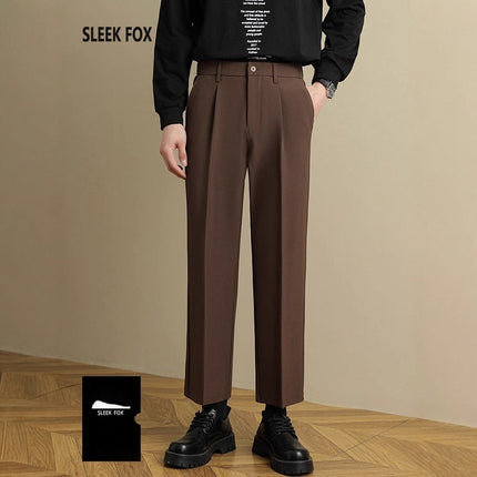 Buy Men’s Casual Draped Straight Suit Pants Online