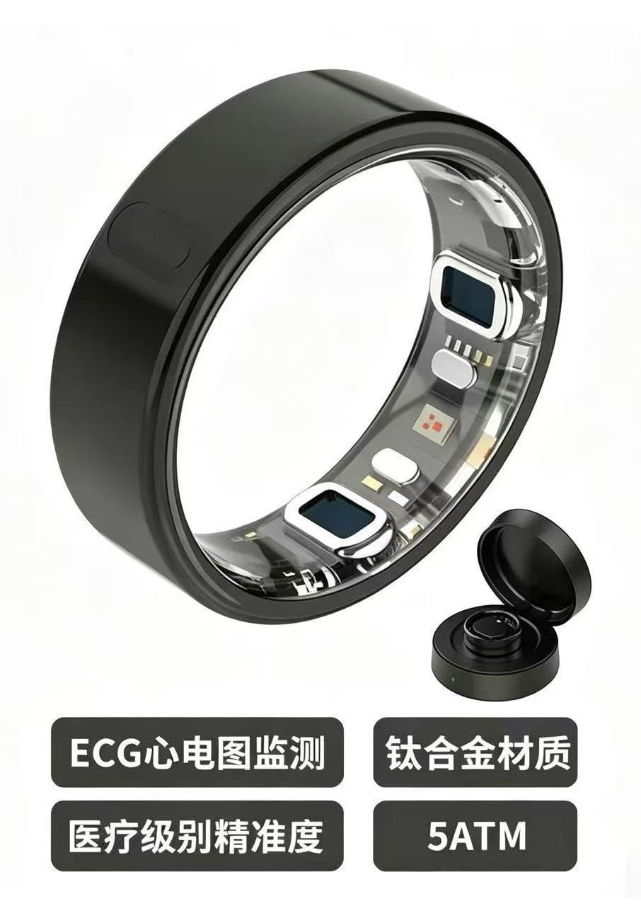 ECG Heart Rate Blood Oxygen Smart Health Ring