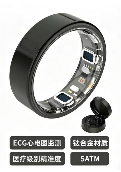 ECG Heart Rate Blood Oxygen Smart Health Ring