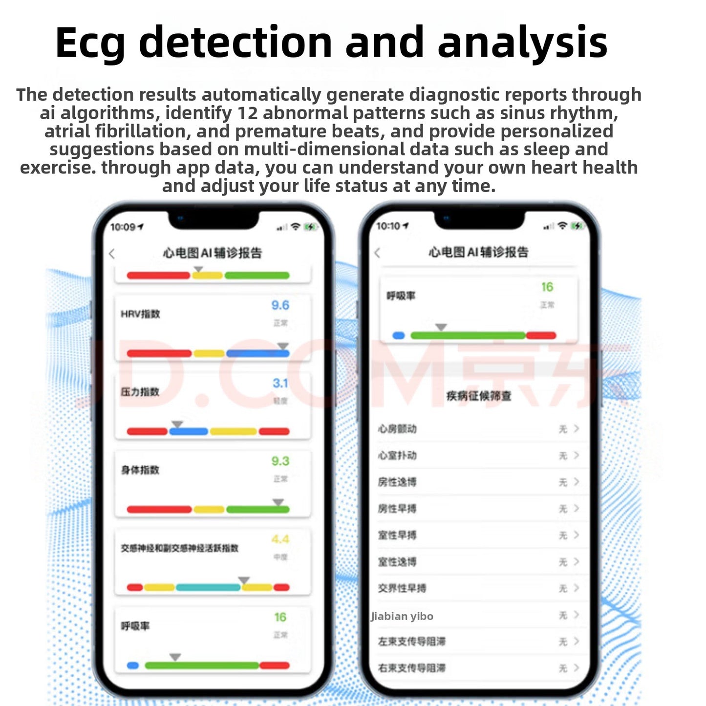 ECG Heart Rate Blood Oxygen Smart Health Ring